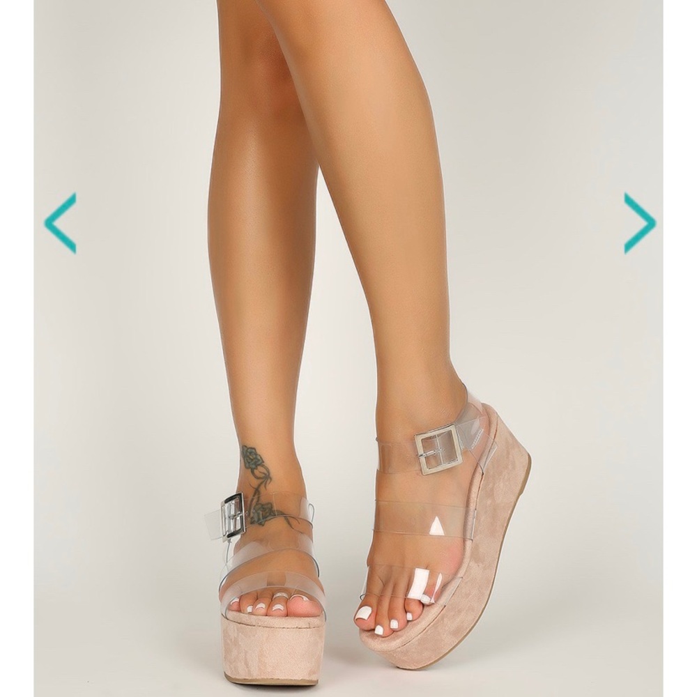 Clear platform sandals